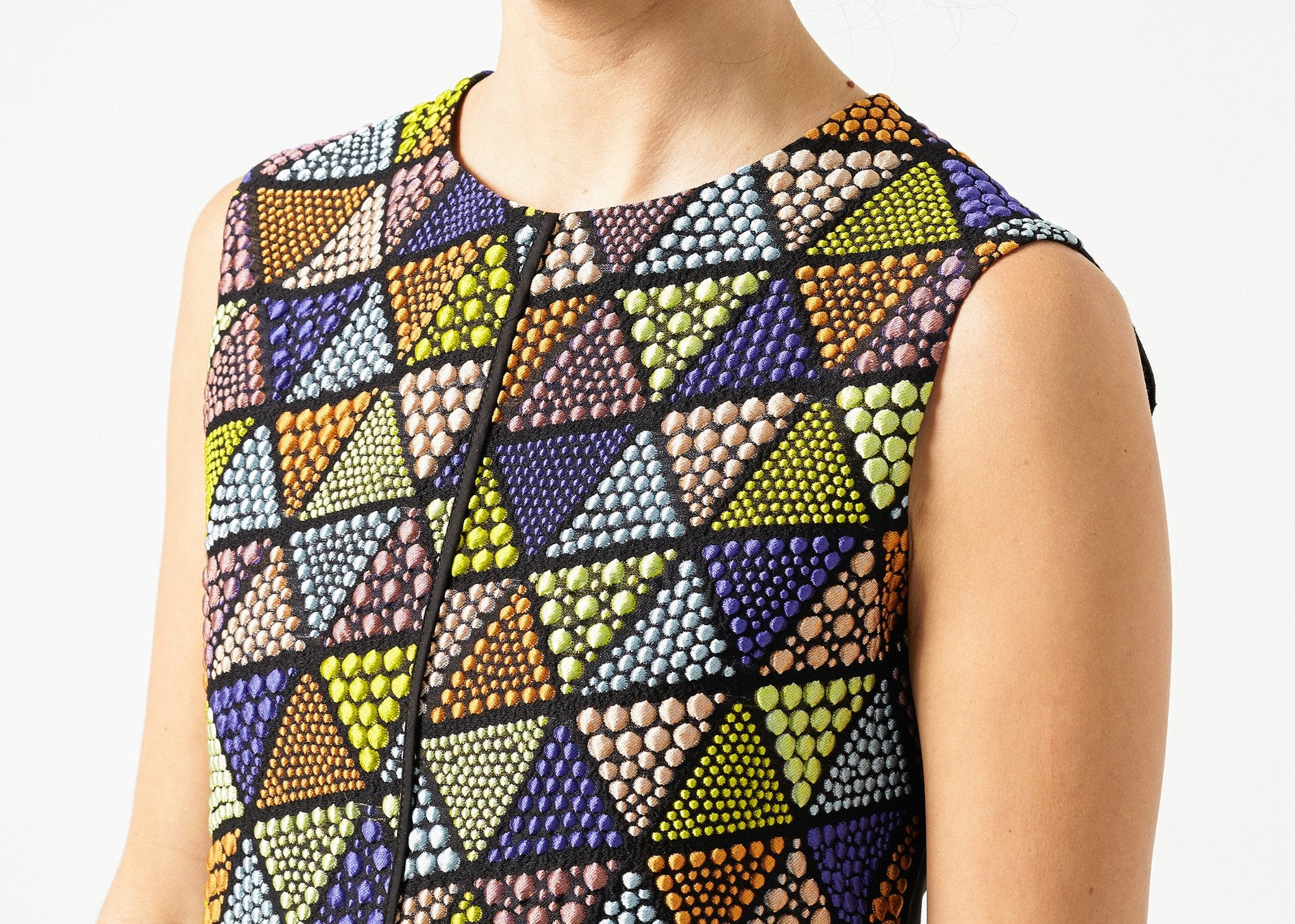 Triangle Sleeveless Dress in Multi